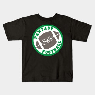 Fantasy Football Champ Circular Logo Kids T-Shirt